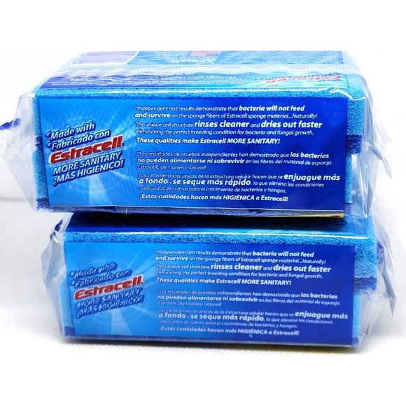 2 Brillo Basics Estracelli Sanitary 2 Pack No Scratch 2010 Armaly Soft Scrub Pad - Picture 7 of 16